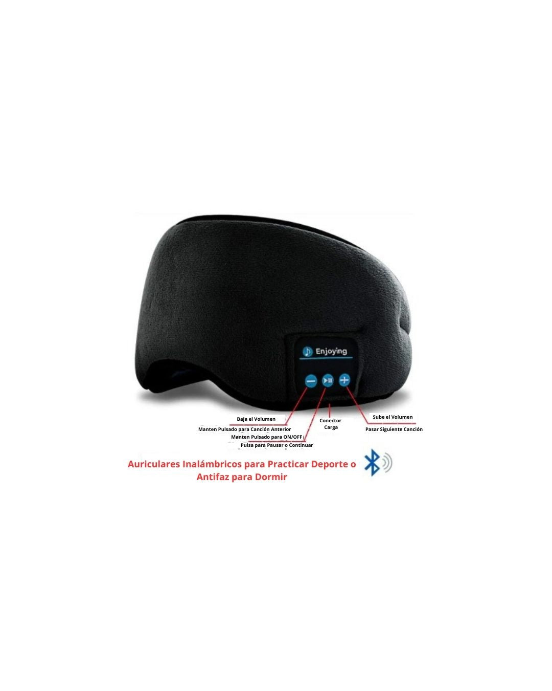 Antifaz y Cinta Deporte con Bluetooth