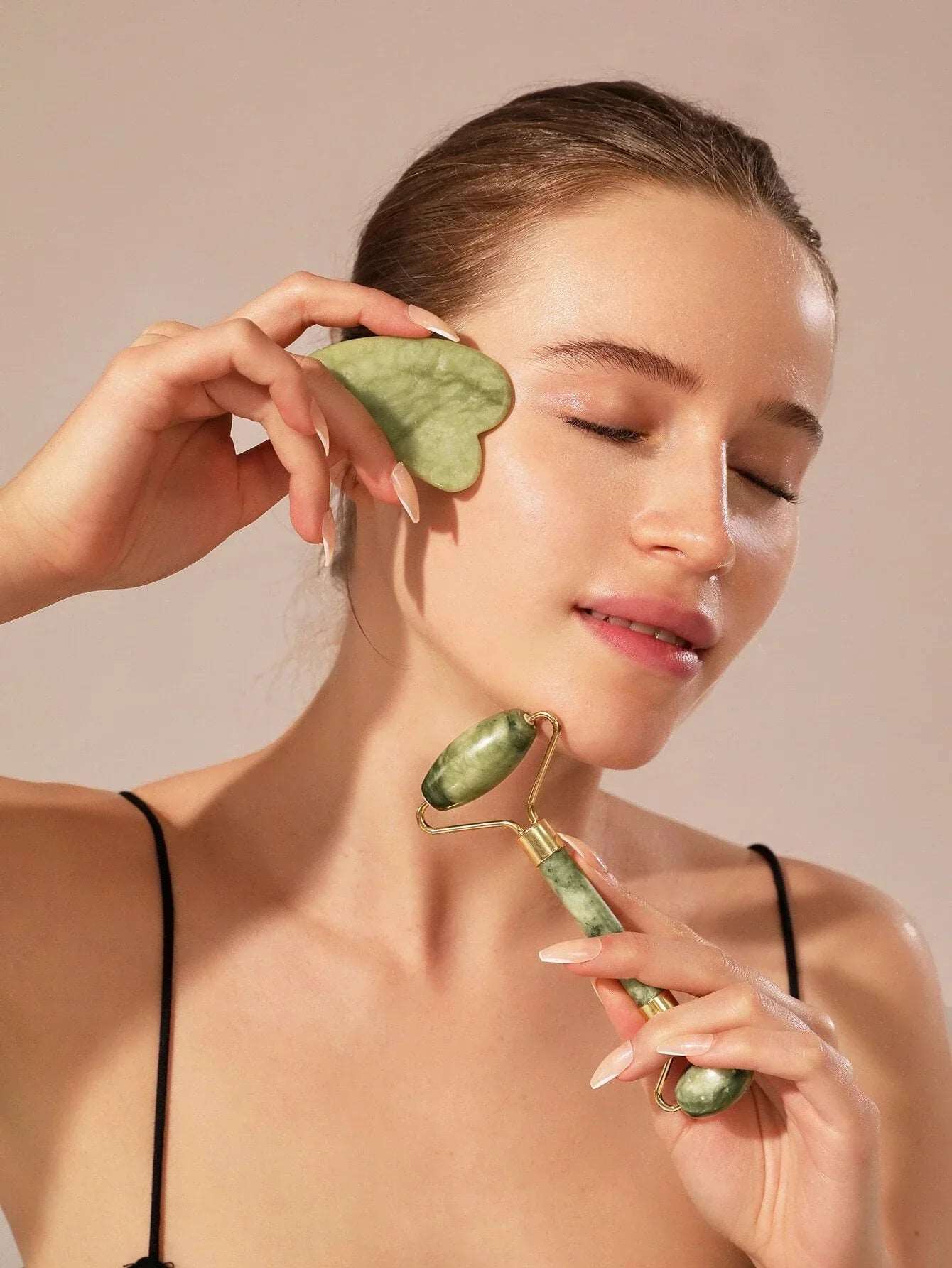 Masajeador Facial Piedra Jade